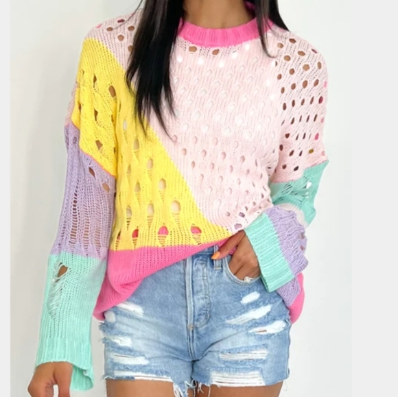 TALULAH Sweaters - Can't resist colorblock sweater